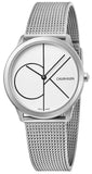Calvin Klein Minimal White Dial Silver Mesh Bracelet Watch for Women - K3M5215X Buy Now By Calvin Klein