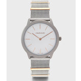 Calvin Klein Minimal Silver Dial Silver Mesh Strap Watch For Men - K3M521Y6 Buy Now By Calvin Klein