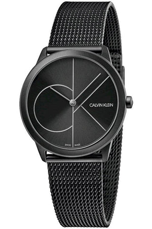 Calvin Klein Minimal Black Dial Black Mesh Bracelet Watch for Women - K3M5245X Buy Now By Calvin Klein