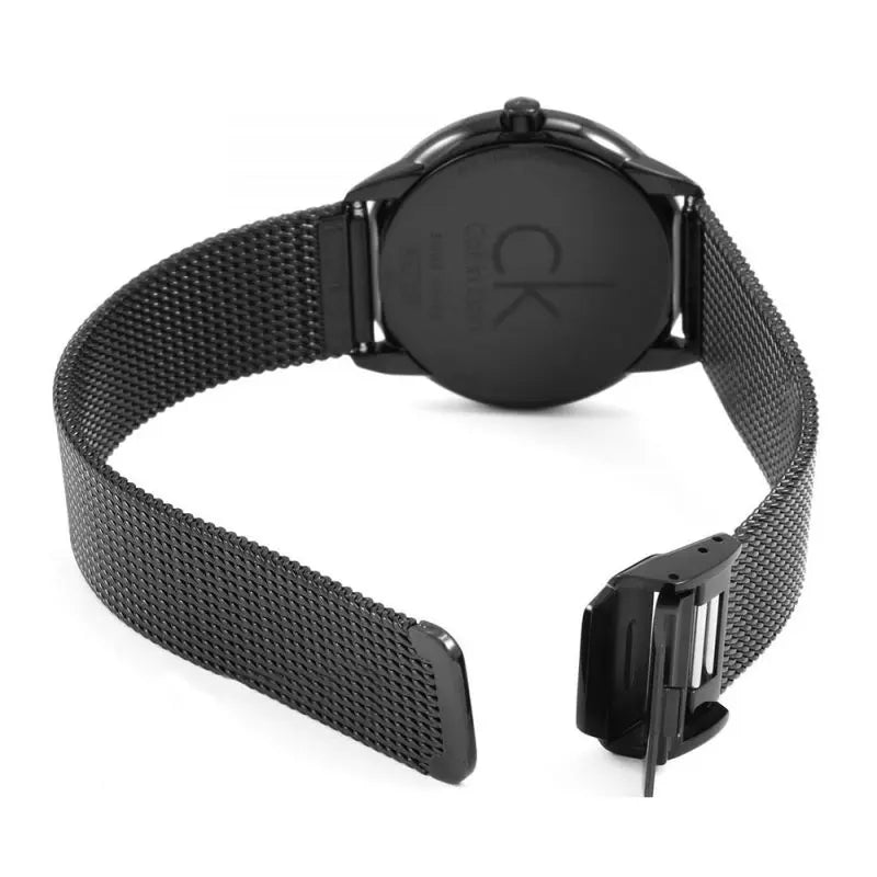 Calvin Klein Minimal Black Dial Black Mesh Bracelet Watch for Women - K3M524B1 Buy Now By Calvin Klein