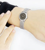 Calvin Klein Minimal Grey Dial Silver Mesh Bracelet Watch for Women - K3M53154 Buy Now By Calvin Klein