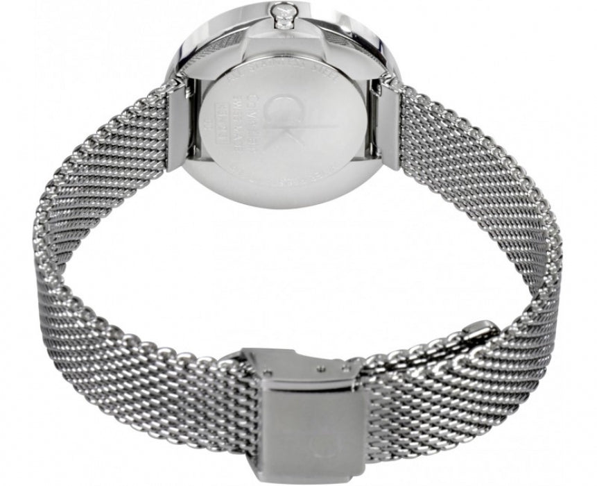 Calvin Klein Firm Black Dial Silver Mesh Bracelet Watch for Women - K3N23121 Buy Now By Calvin Klein