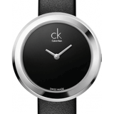 Calvin Klein Firm Black Dial Black Leather Strap Watch for Women - K3N231C1 Buy Now By Calvin Klein
