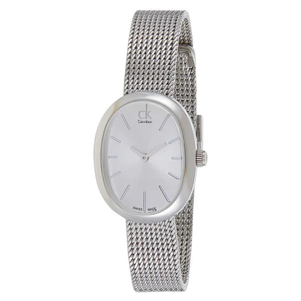 Calvin Klein Incentive Silver Dial Silver Mesh Bracelet Watch for Women - K3P23126 Buy Now By Calvin Klein