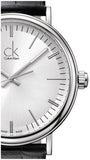 Calvin Klein Surround Silver Dial Black Leather Strap Watch for Men - K3W211C6 Buy Now By Calvin Klein