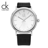 Calvin Klein Surround Silver Dial Black Leather Strap Watch for Men - K3W211C6 Buy Now By Calvin Klein