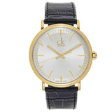 Calvin Klein Surround Silver Dial Black Leather Strap Watch for Men - K3W215C6 Buy Now By Calvin Klein