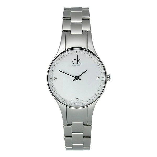 Calvin Klein Simplicity White Dial Silver Steel Strap Watch for Women - K4323101 Buy Now By Calvin Klein