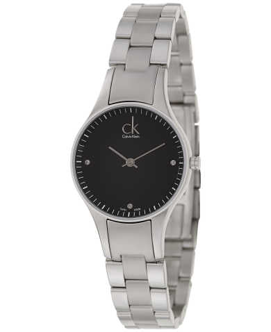 Calvin Klein Simplicity Black Dial Silver Steel Strap Watch for Women - K4323104 Buy Now By Calvin Klein
