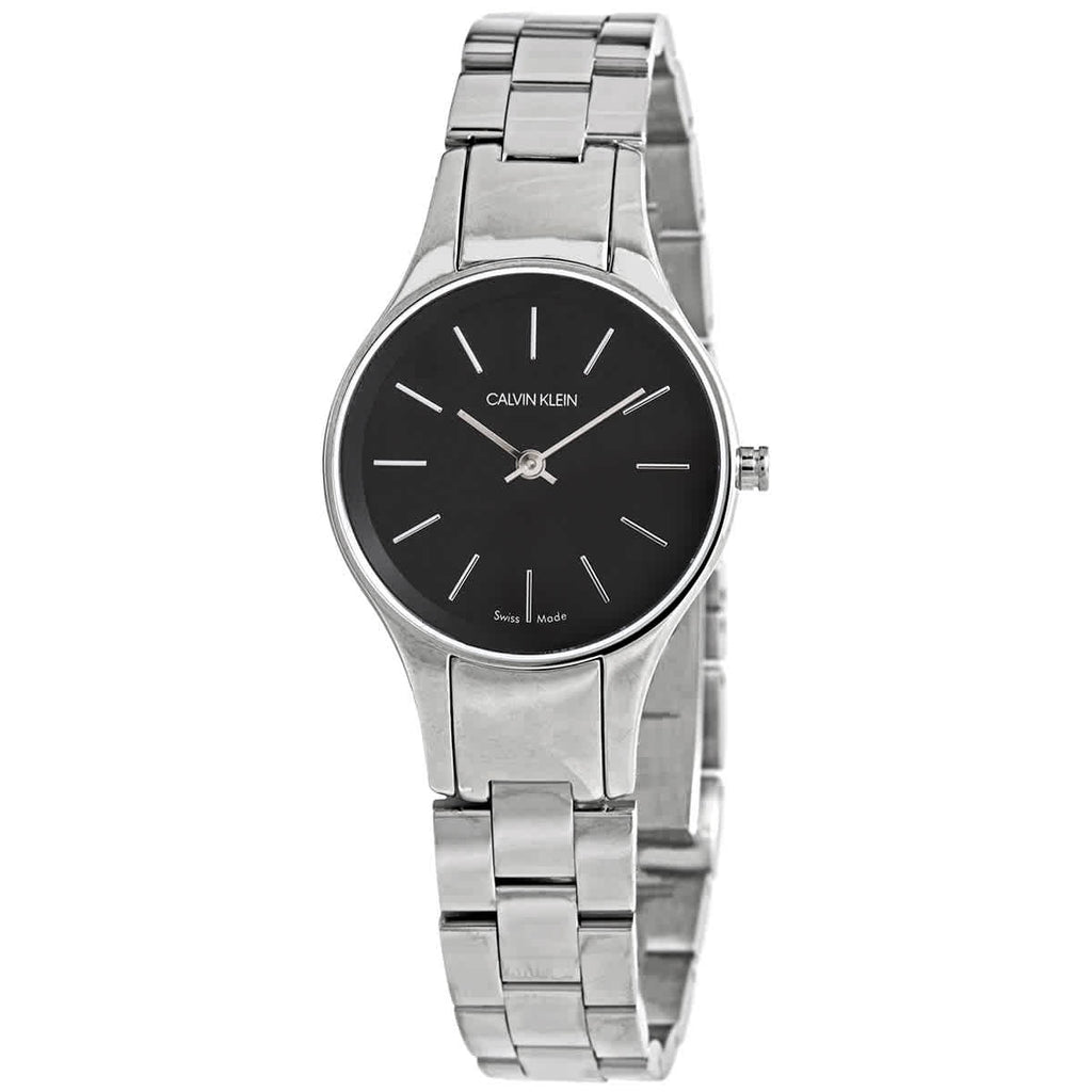 Calvin Klein Simplicity Black Dial Silver Steel Strap Watch for Women - K4323130 Buy Now By Calvin Klein