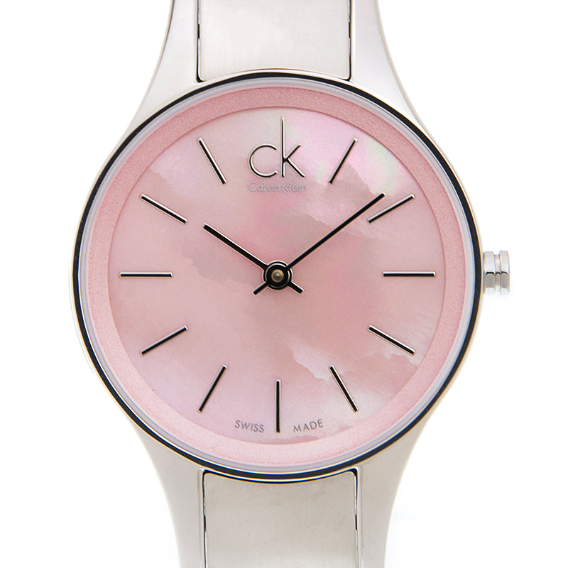 Calvin Klein Simplicity Pink Dial Silver Steel Strap Watch for Women - K432314E Buy Now By Calvin Klein