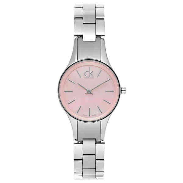 Calvin Klein Simplicity Pink Dial Silver Steel Strap Watch for Women - K432314E Buy Now By Calvin Klein