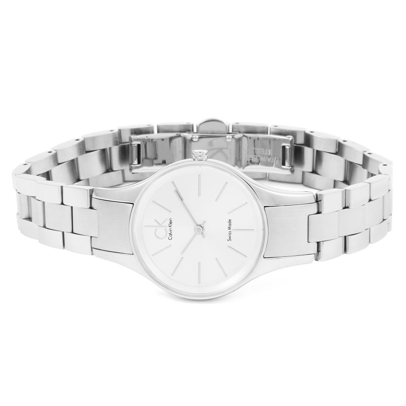 Calvin Klein Simplicity White Dial Silver Steel Strap Watch for Women - K4323185 Buy Now By Calvin Klein