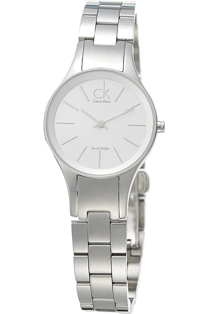 Calvin Klein Simplicity White Dial Silver Steel Strap Watch for Women - K4323185 Buy Now By Calvin Klein