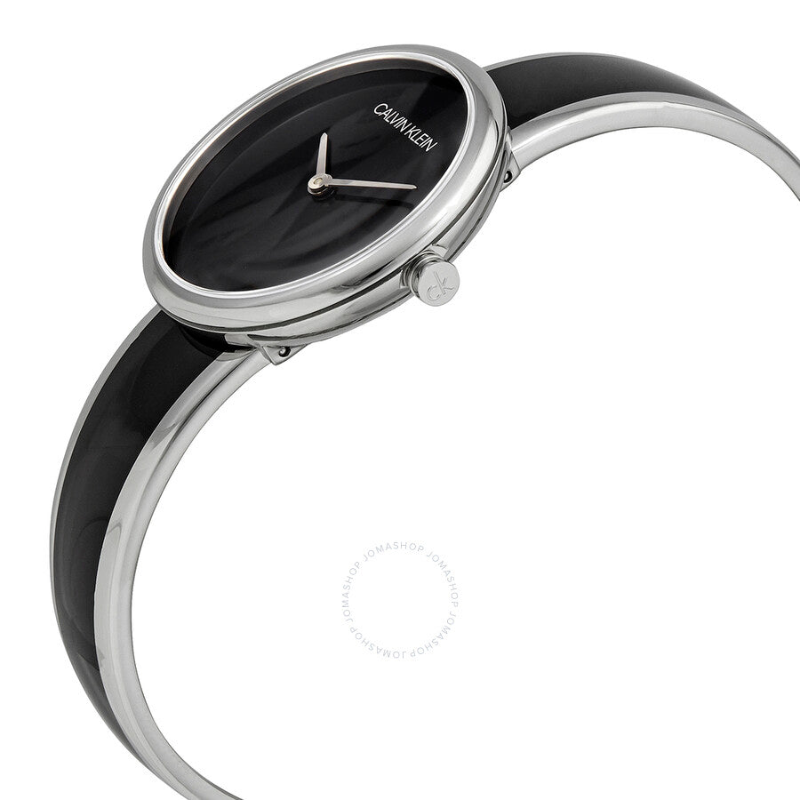 Calvin Klein Seduce Black Dial Two Tone Steel Strap Watch for Women - K4E2N111 Buy Now By Calvin Klein