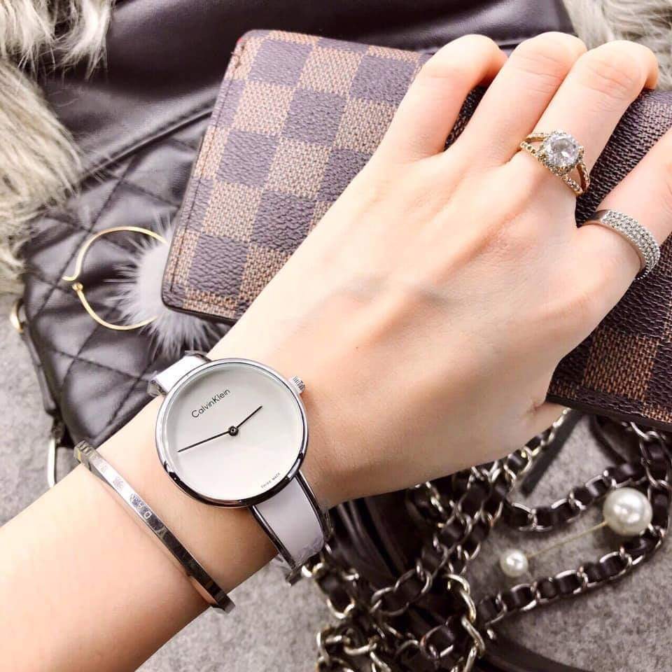 Calvin Klein Seduce White Dial Two Tone Steel Strap Watch for Women - K4E2N116 Buy Now By Calvin Klein