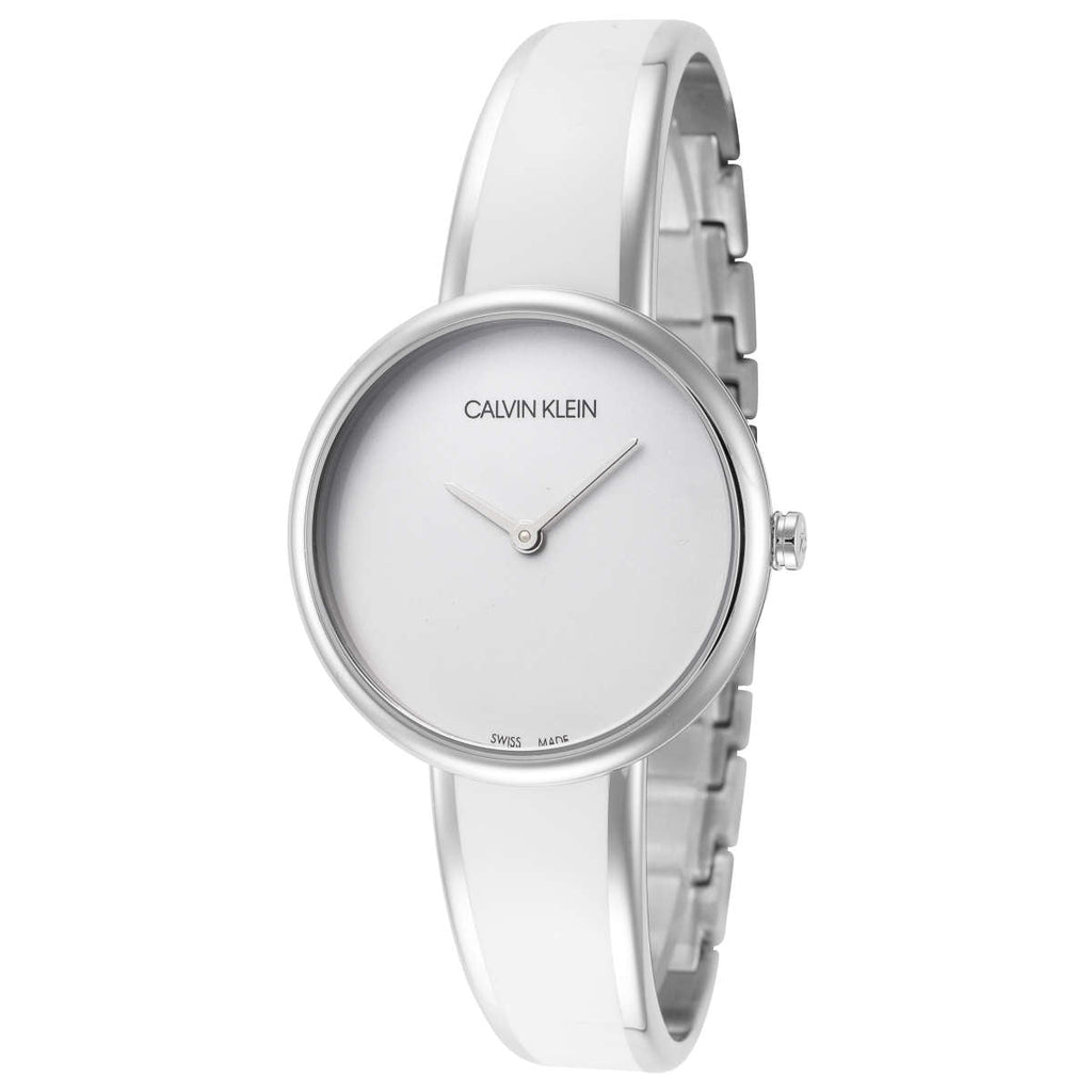 Calvin Klein Seduce White Dial Two Tone Steel Strap Watch for Women - K4E2N116 Buy Now By Calvin Klein