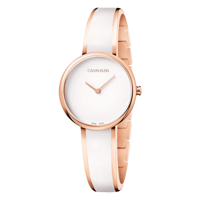 Calvin Klein Seduce White Dial Two Tone Steel Strap Watch for Women - K4E2N616 Buy Now By Calvin Klein