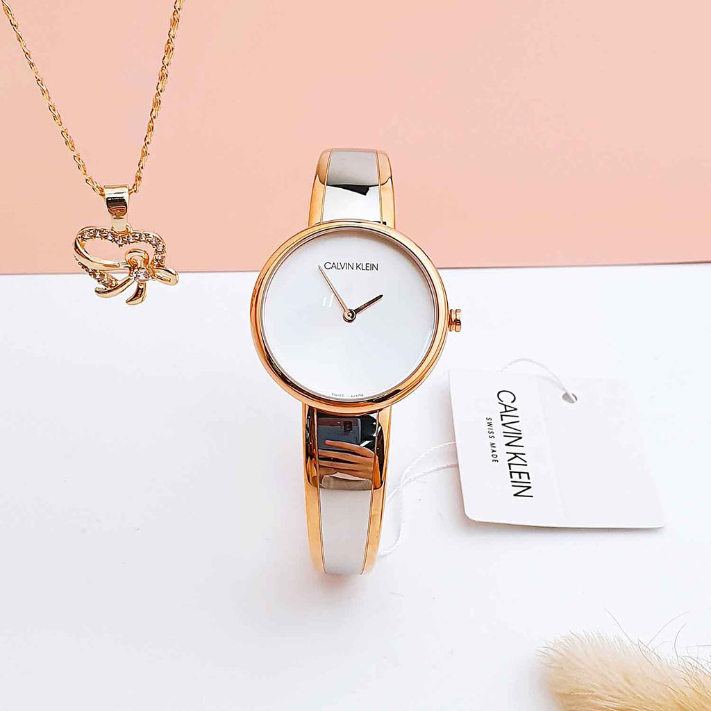 Calvin Klein Seduce Silver Dial Two Tone Steel Strap Watch for Women - K4E2N61Y Buy Now By Calvin Klein