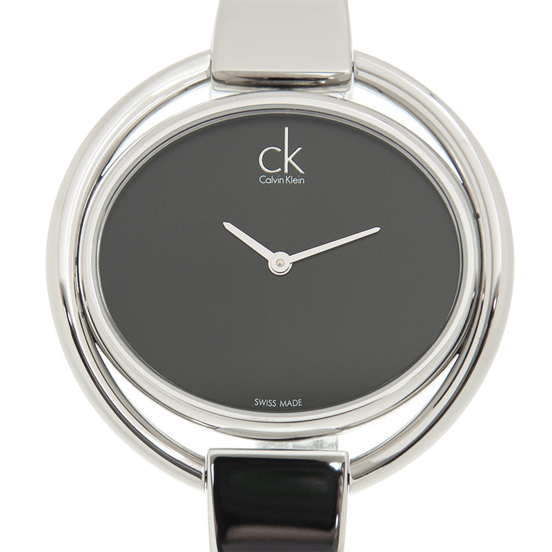 Calvin Klein Impetuous Black Dial Silver Steel Strap Watch for Women - K4F2N111 Buy Now By Calvin Klein