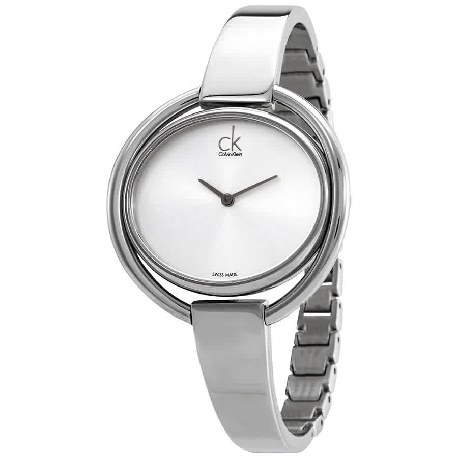 Calvin Klein Impetuous Silver Dial Silver Steel Strap Watch for Women - K4F2N116 Buy Now By Calvin Klein
