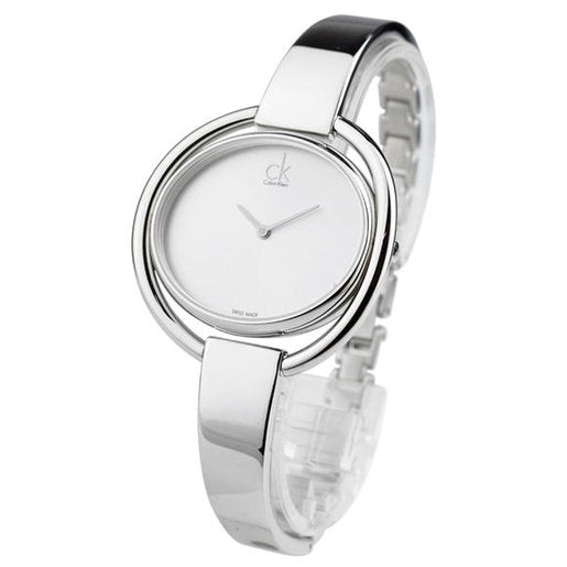 Calvin Klein Impetuous Silver Dial Silver Steel Strap Watch for Women - K4F2N116 Buy Now By Calvin Klein