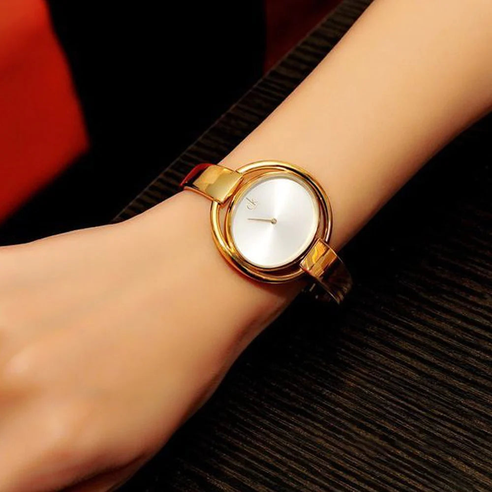 Calvin Klein Impetuous White Dial Gold Steel Strap Watch for Women - K4F2N516 Buy Now By Calvin Klein