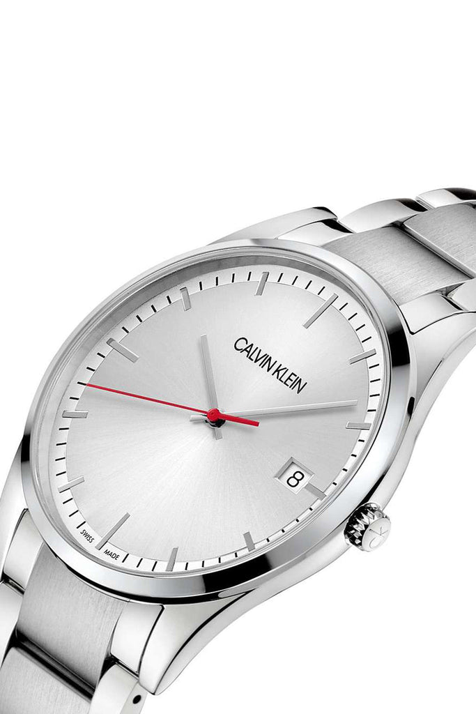 Calvin Klein City Quartz White Dial Silver Steel Strap Watch for Men - K2G2G1Z6 Buy Now By Calvin Klein