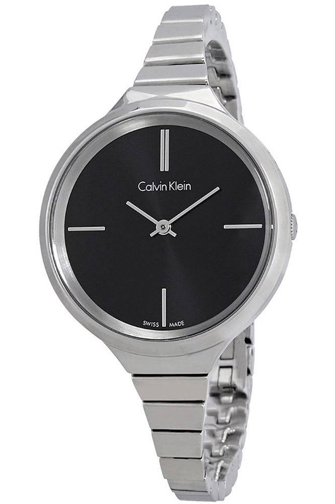 Calvin Klein Lively Black Dial Silver Steel Strap Watch for Women - K4U23121 Buy Now By Calvin Klein