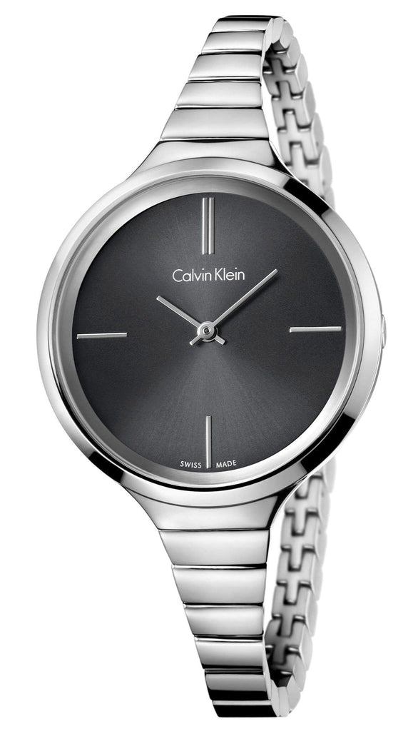 Calvin Klein Lively Black Dial Silver Steel Strap Watch for Women - K4U23121 Buy Now By Calvin Klein