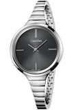 Calvin Klein Lively Black Dial Silver Steel Strap Watch for Women - K4U2312S Buy Now By Calvin Klein