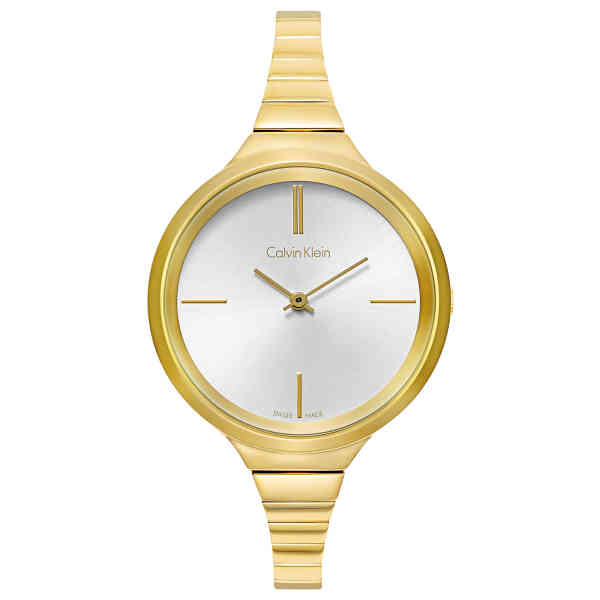 Calvin Klein Lively White Dial Gold Steel Strap Watch for Women - K4U23526 Buy Now By Calvin Klein