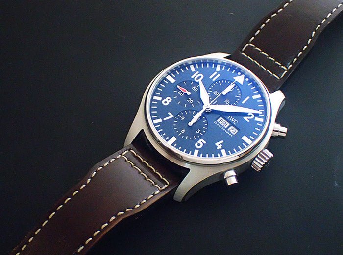 IWC Pilot’s Watch Chronograph Edition “Le Petit Prince” Blue Dial Brown Leather Strap Watch for Men - IW377714 Buy Now By IWC