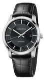 Calvin Klein Infinity Automatic Black Dial Black Leather Strap Watch for Men - K5S341C1 Buy Now By Calvin Klein