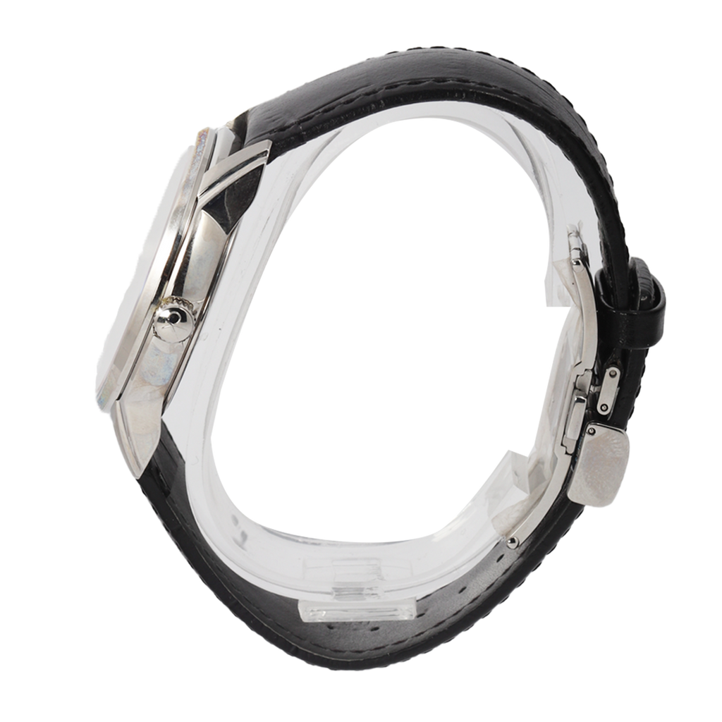 Calvin Klein Infinity Silver Dial Black Leather Strap Watch for Men - K5S341C6 Buy Now By Calvin Klein