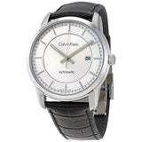 Calvin Klein Infinity Silver Dial Black Leather Strap Watch for Men - K5S341C6 Buy Now By Calvin Klein