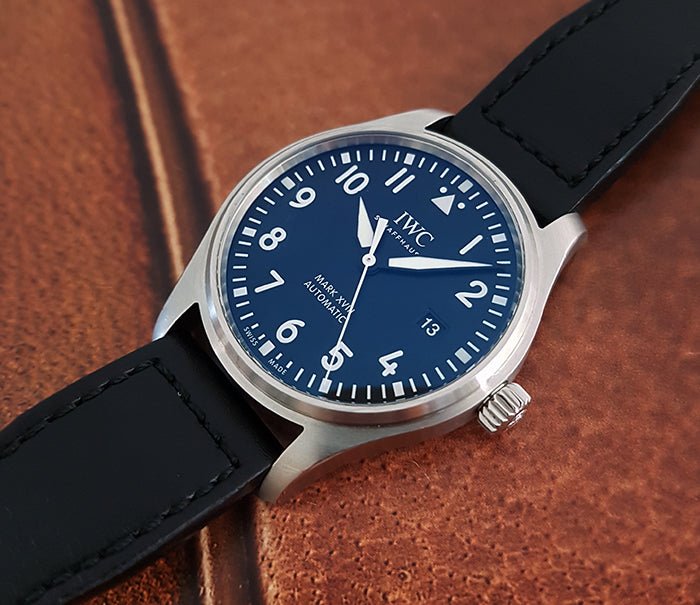 IWC Pilot's Mark XVIII 40mm Black Dial Black Leather Strap Watch for Men - IW327001