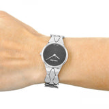 Calvin Klein Supereme Black Dial Stainless Steel Watch For Womens - K6E23141