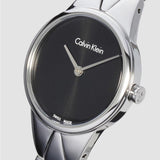 Calvin Klein Snake Black Dial Silver Steel Strap Watch For Women - K6E23141 Buy Now By Calvin Klein