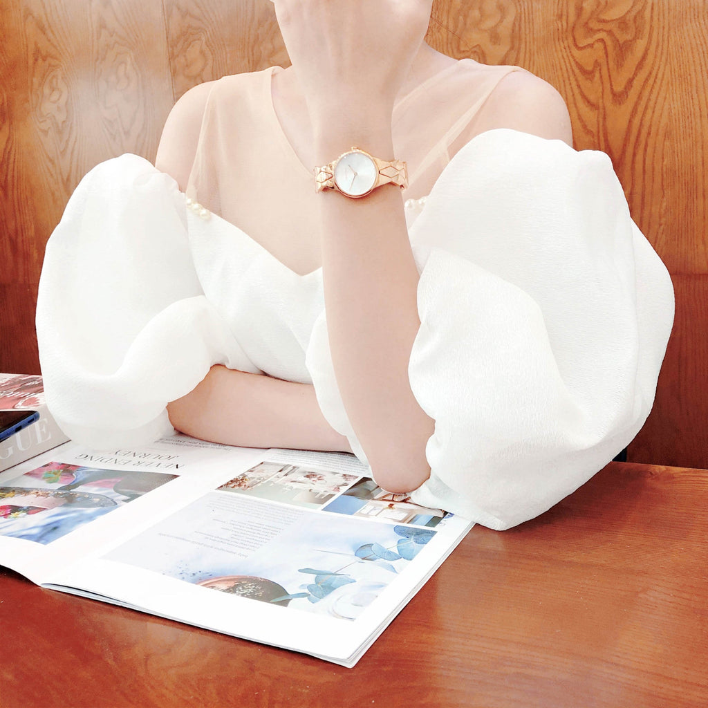 Calvin Klein Snake Silver Dial Yellow Gold Steel Strap Watch For Women - K6E23546 Buy Now By Calvin Klein