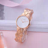 Calvin Klein Snake Silver Dial Rose Gold Steel Strap Watch For Women - K6E23646 Buy Now By Calvin Klein