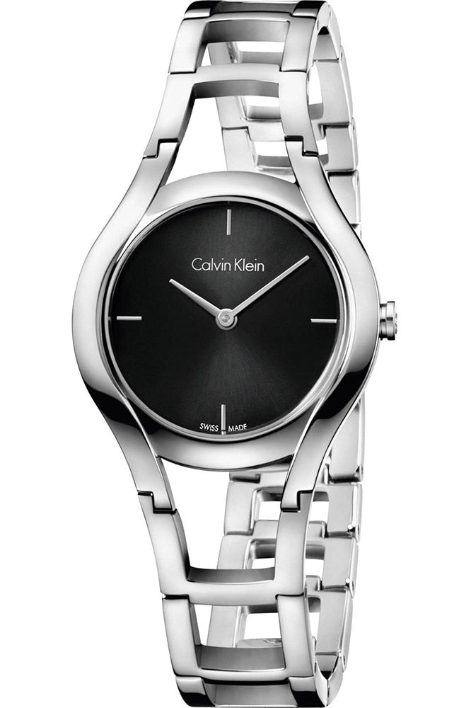 Calvin Klein Class Black Dial Silver Steel Strap Watch for Women - K6R23121 Buy Now By Calvin Klein