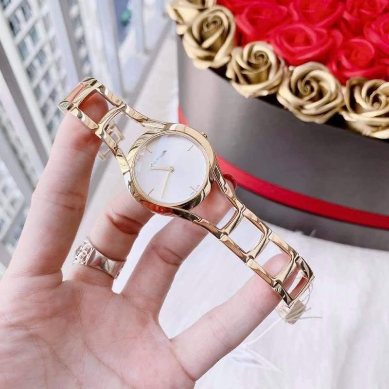 Calvin Klein Class White Dial Gold Steel Strap Watch for Women - K6R23526 Buy Now By Calvin Klein