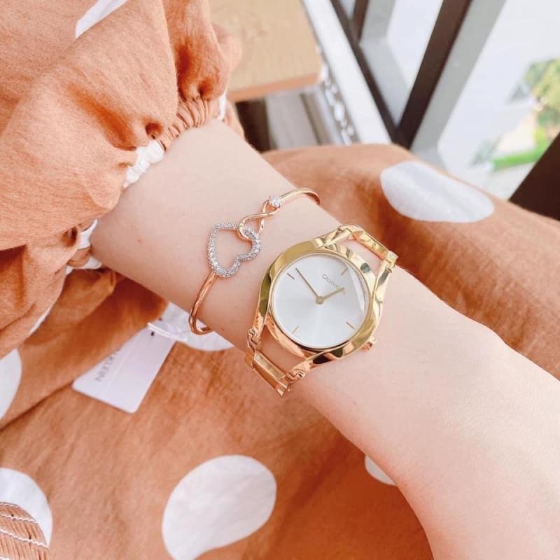 Calvin Klein Class White Dial Gold Steel Strap Watch for Women - K6R23526 Buy Now By Calvin Klein