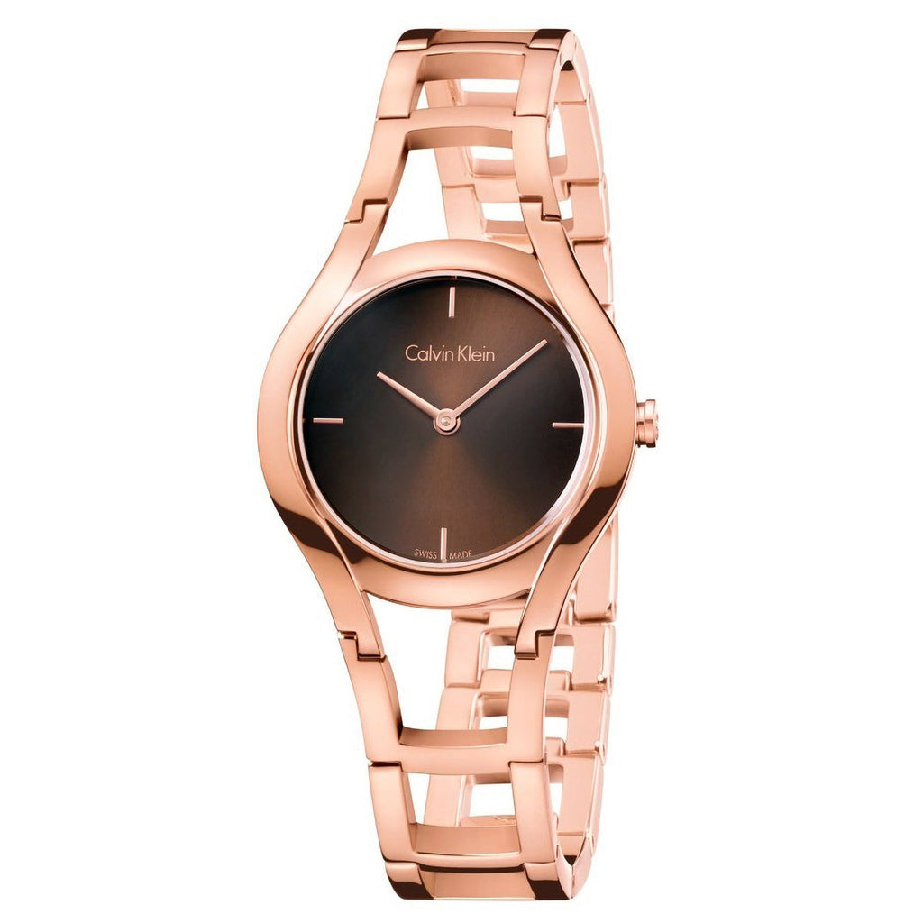 Calvin Klein Class Brown Dial Rose Gold Steel Strap Watch for Women - K6R2362K Buy Now By Calvin Klein