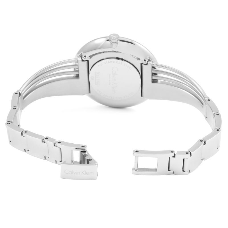 Calvin Klein Drift Black Dial Silver Steel Strap Watch for Women - K6S2N111 Buy Now By Calvin Klein
