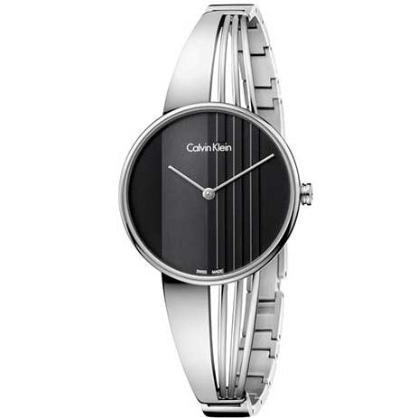 Calvin Klein Drift Black Dial Silver Steel Strap Watch for Women - K6S2N111 Buy Now By Calvin Klein