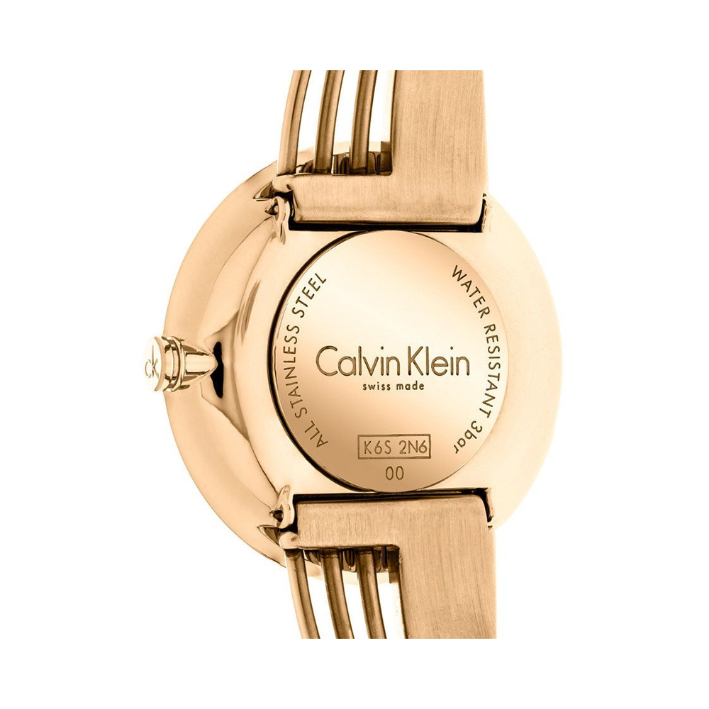 Calvin Klein Drift Silver Dial Gold Steel Strap Watch for Women - K6S2N516 Buy Now By Calvin Klein