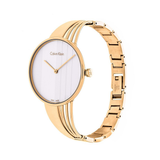 Calvin Klein Drift Silver Dial Gold Steel Strap Watch for Women - K6S2N516 Buy Now By Calvin Klein