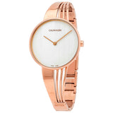 Calvin Klein Drift White Dial Rose Gold Steel Strap Watch for Women - K6S2N616 Buy Now By Calvin Klein